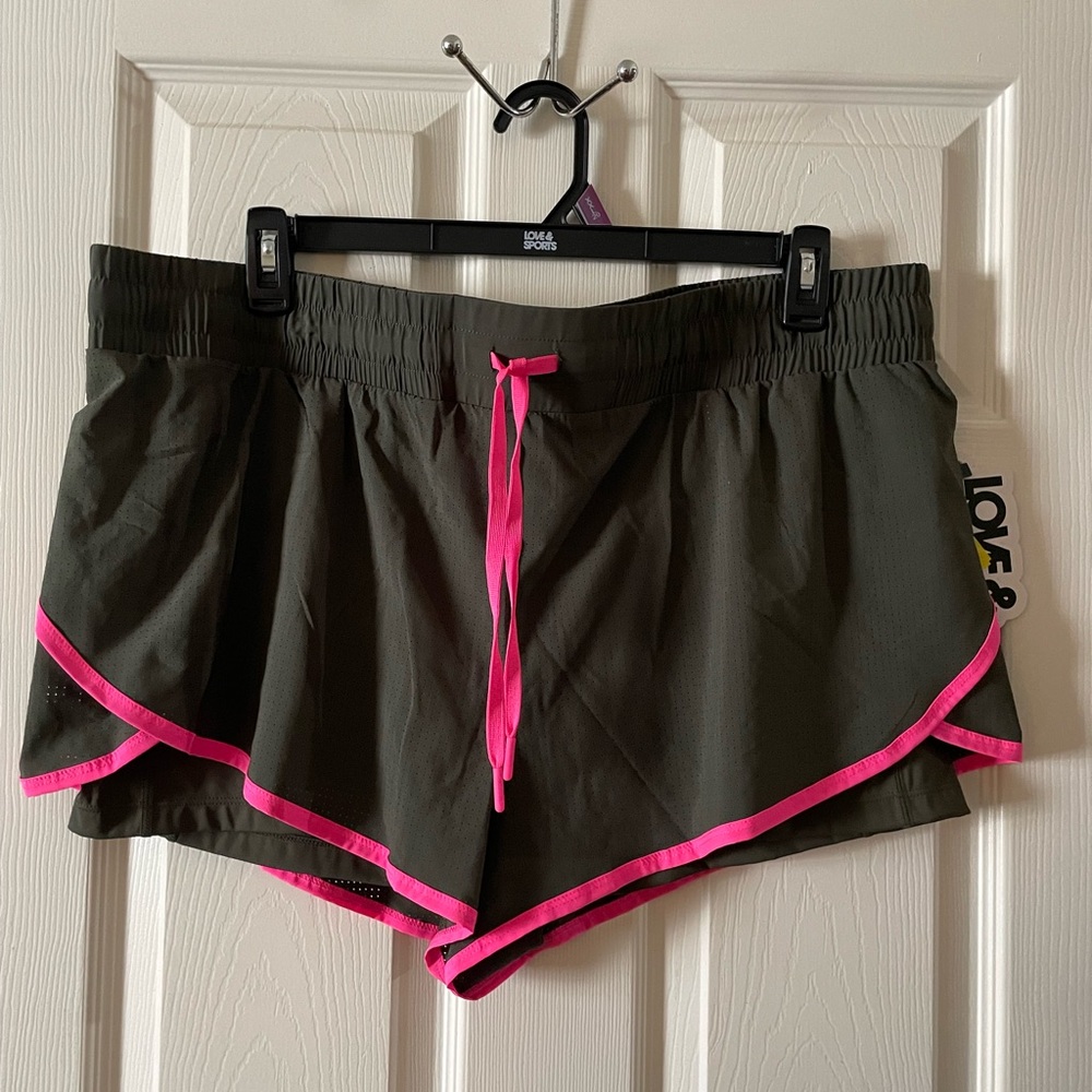 LOVE & SPORTS shorts Athletic Running Shorts lounge swim bottoms SIZE: 2X